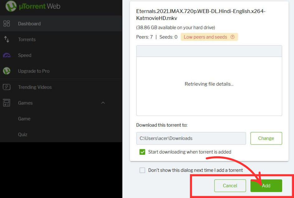 Katmoviehd eternals movie download process